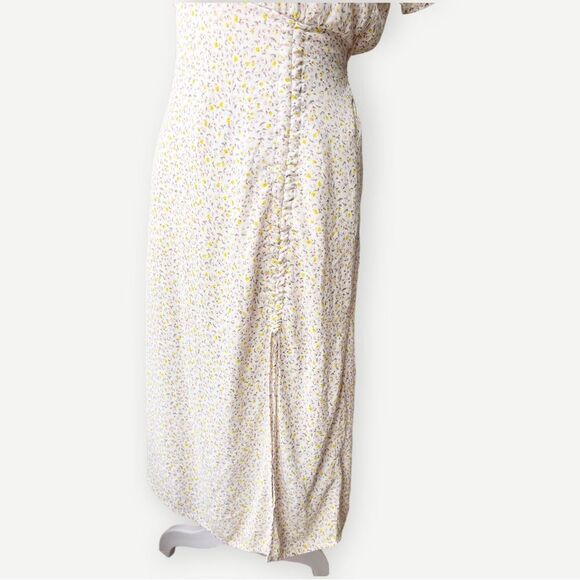 Cotton On Short Sleeve Floral V-Neck Flutter Sleeve Lined A-Line Midi Dress. XS. - Picture 4 of 12